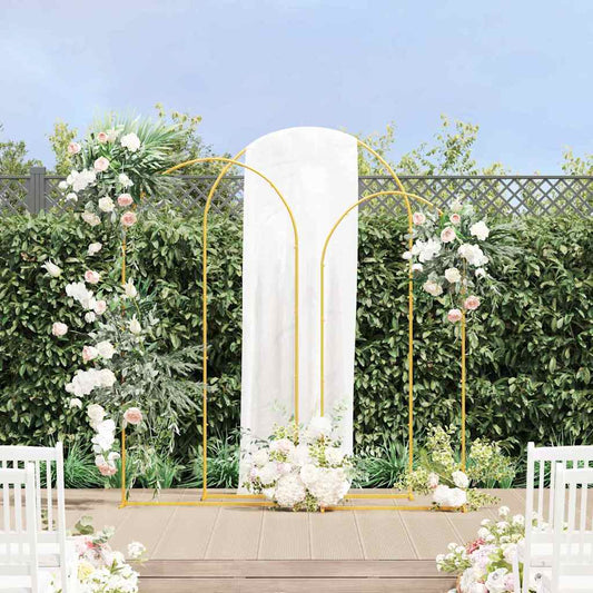Wedding Arch 3 pcs Gold Steel