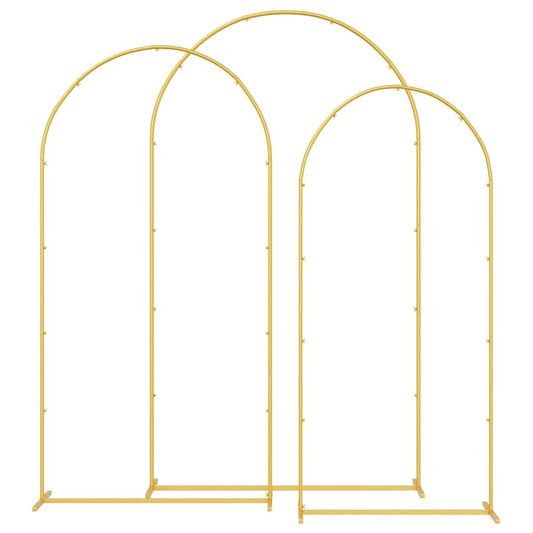 Wedding Arch 3 pcs Gold Steel