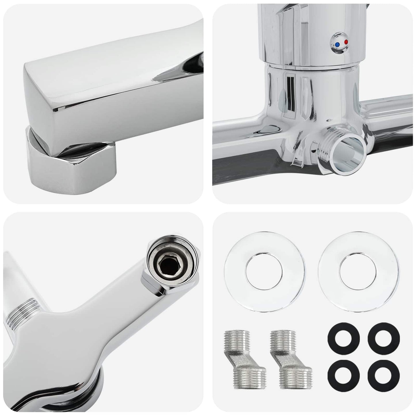 Shower Mixer Tap Chrome G 1 / 2 inches Brass