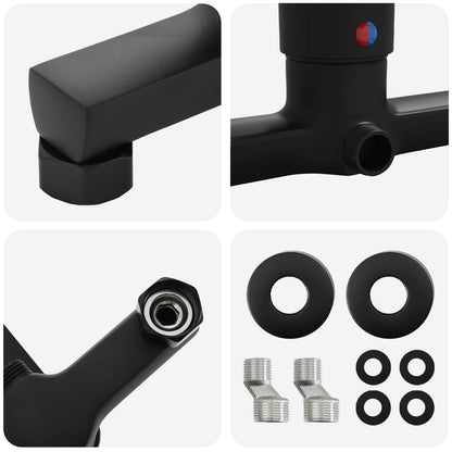 Shower Mixer Tap Black G 1 / 2 inches Brass