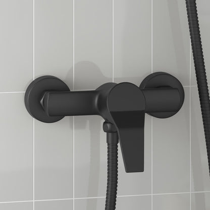 Shower Mixer Tap Black G 1 / 2 inches Brass