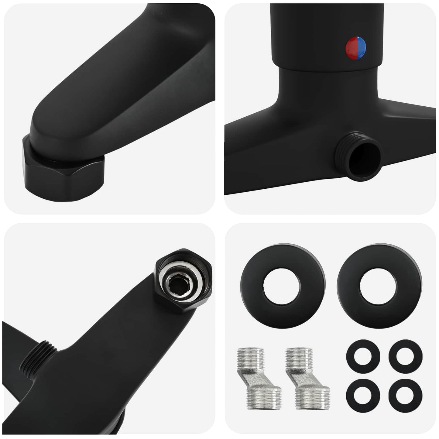 Shower Mixer Tap Black G 1 / 2 inches