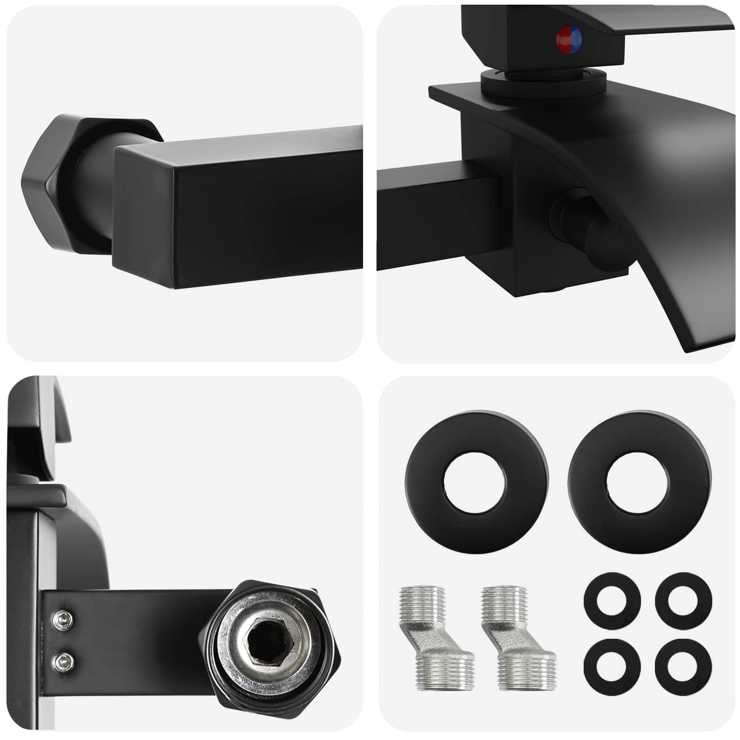 Shower Mixer Tap Black G 1 / 2 inches