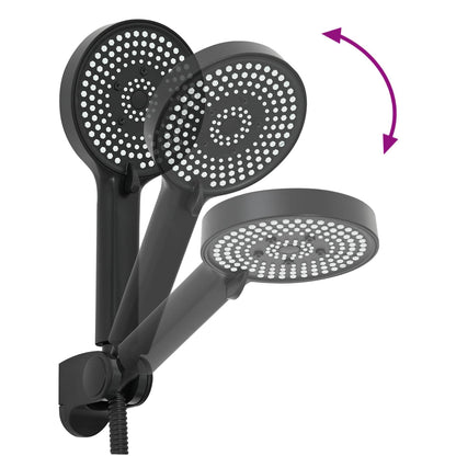 Shower Head Set Black G 1 / 2 inches Brass