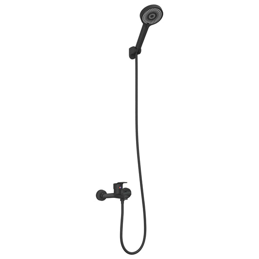 Shower Head Set Black G 1/2 inches