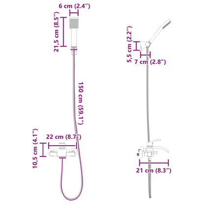 Shower Head Set Chrome G 1 / 2 inches