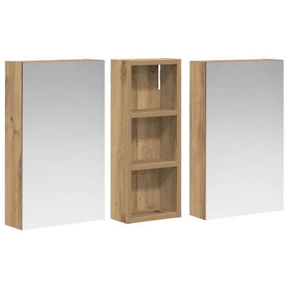 Bathroom Cabinet Set 3 pcs 80 x 10.5 x 50 cm Engineered wood