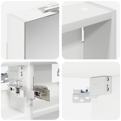 Bathroom Cabinet Set 3 pcs 80 x 10.5 x 50 cm Engineered wood
