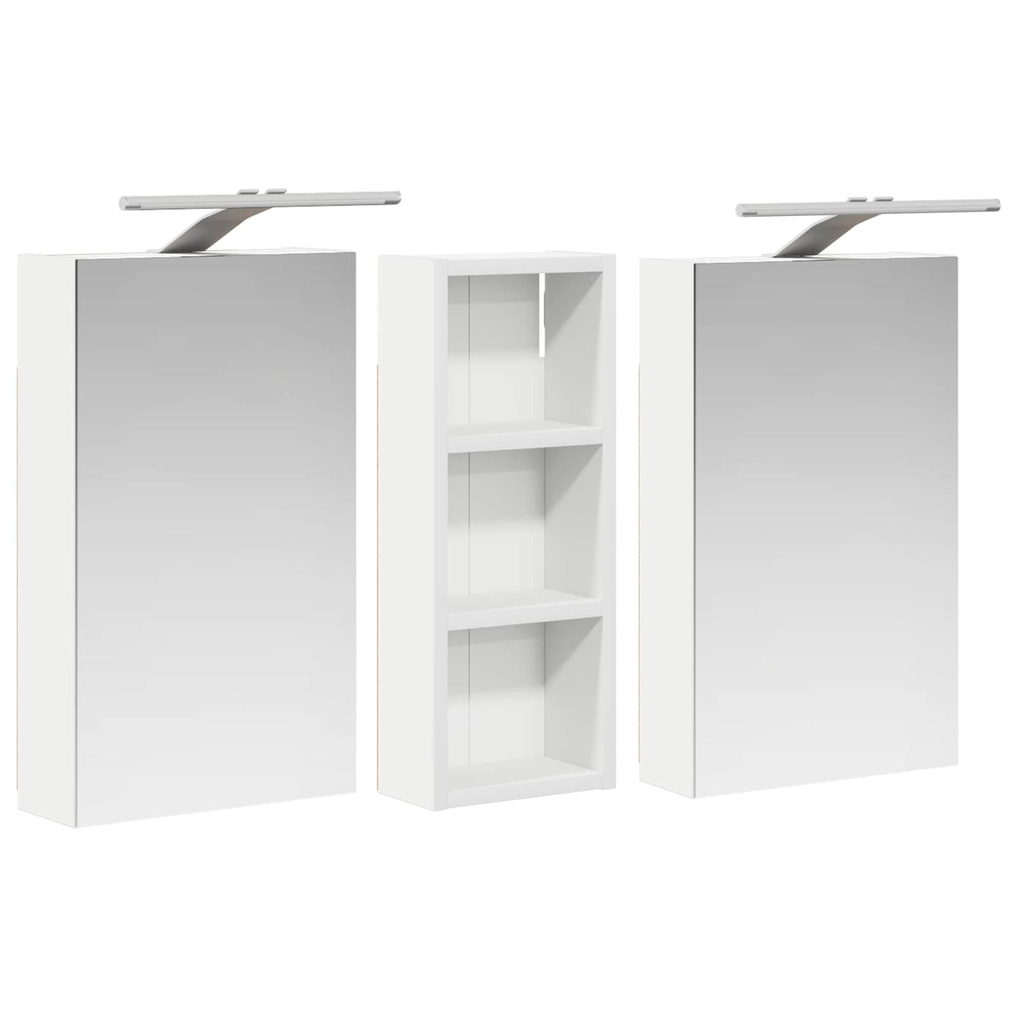 Bathroom Cabinet Set 3 pcs 80 x 10.5 x 50 cm Engineered wood