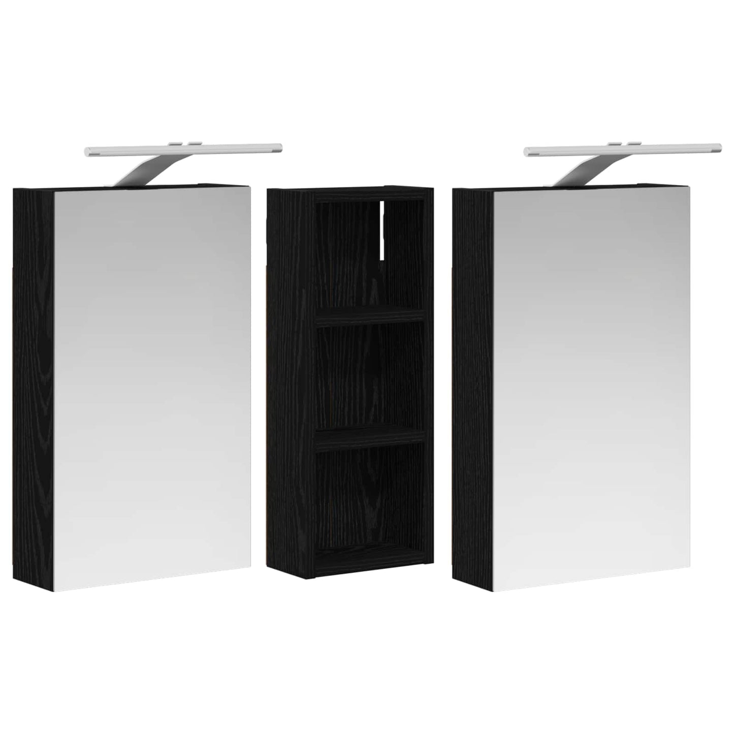 Bathroom Cabinet Set 3 pcs 80 x 10.5 x 50 cm Engineered wood