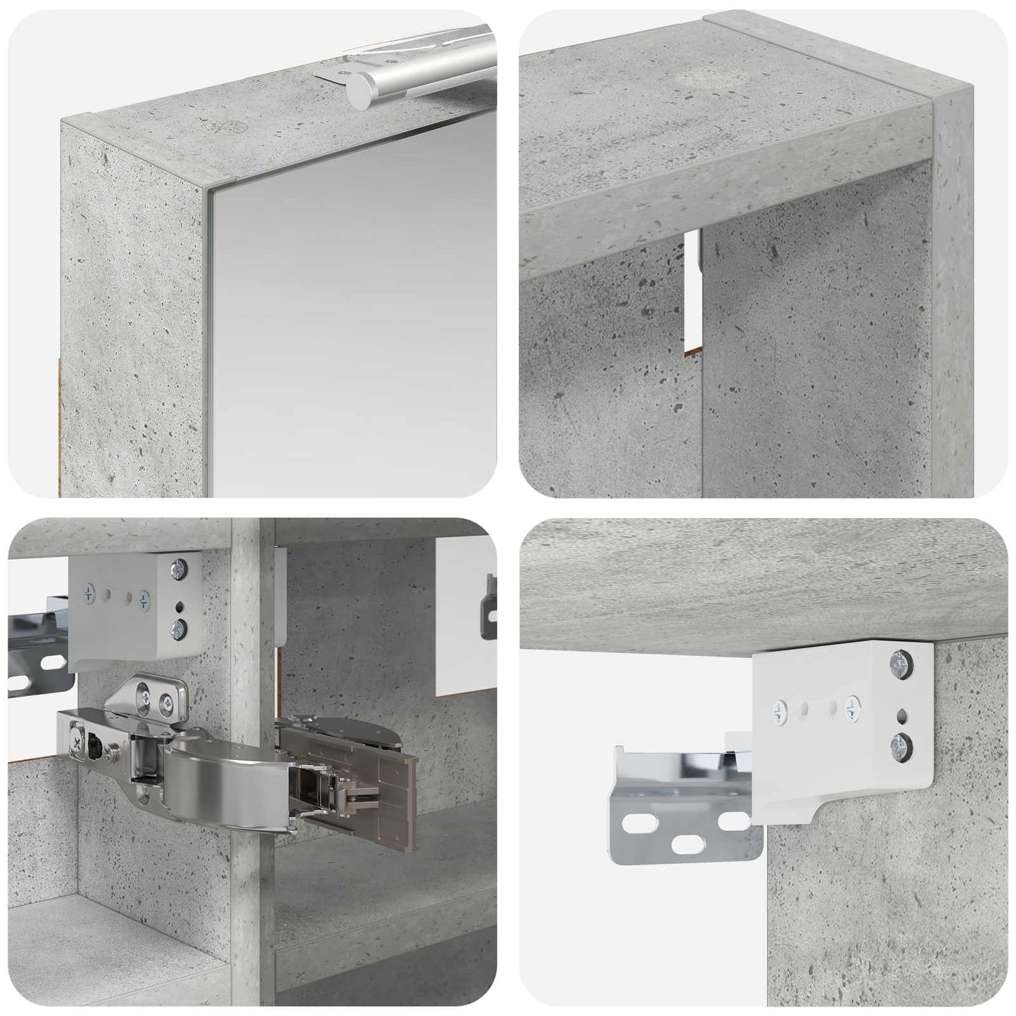 Bathroom Cabinet Set 3 pcs 80 x 10.5 x 50 cm Engineered wood