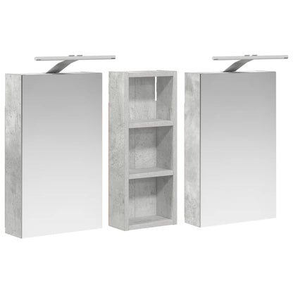 Bathroom Cabinet Set 3 pcs 80 x 10.5 x 50 cm Engineered wood