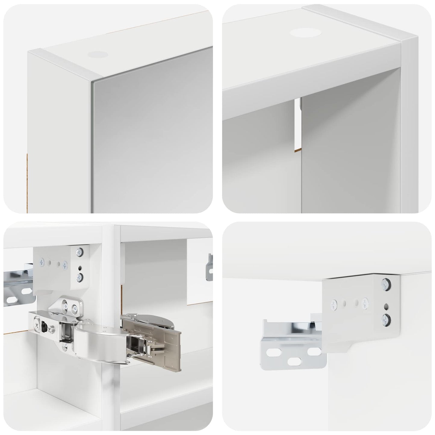 Bathroom Cabinet Set 3 pcs 100 x 10.5 x 50 cm Engineered wood