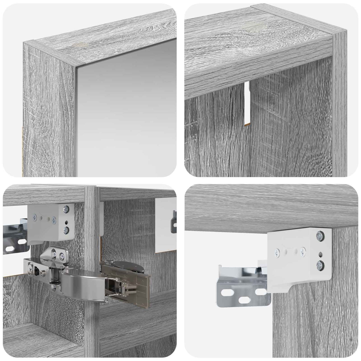 Bathroom Cabinet Set 3 pcs 100 x 10.5 x 50 cm Engineered wood