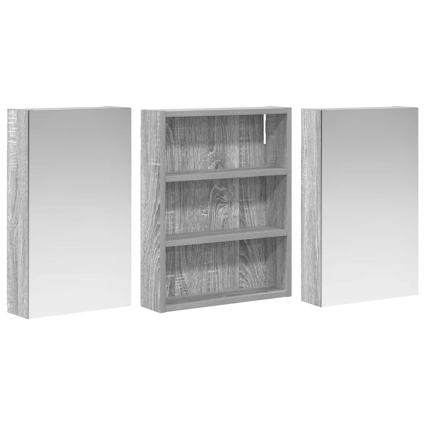 Bathroom Cabinet Set 3 pcs 100 x 10.5 x 50 cm Engineered wood