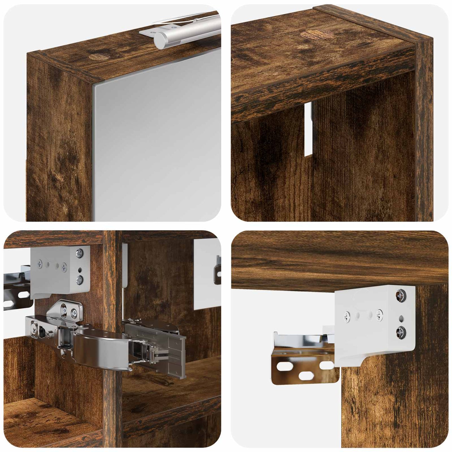 Bathroom Cabinet Set 3 pcs 100 x 10.5 x 50 cm Engineered wood