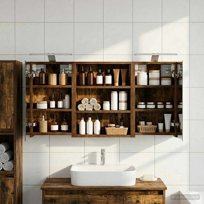 Bathroom Cabinet Set 3 pcs 100 x 10.5 x 50 cm Engineered wood