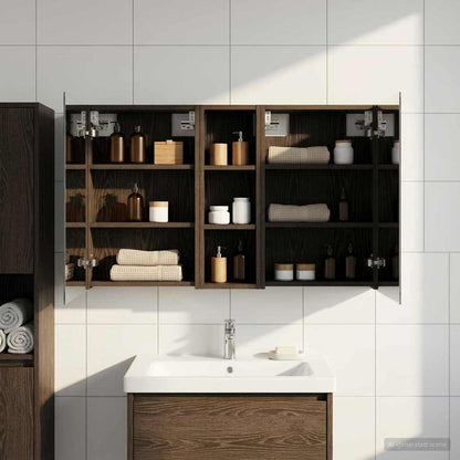 Bathroom Cabinet Set 3 pcs 100 x 10.5 x 60.5 cm Engineered wood