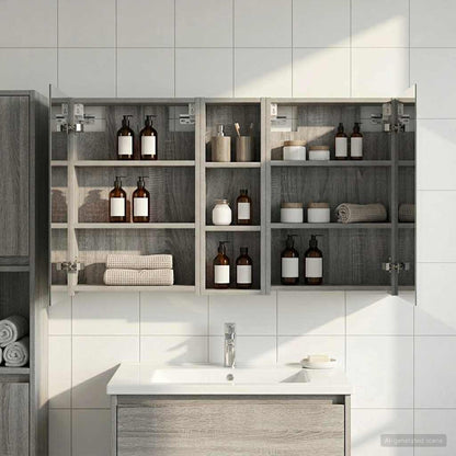 Bathroom Cabinet Set 3 pcs 100 x 10.5 x 60.5 cm Engineered wood