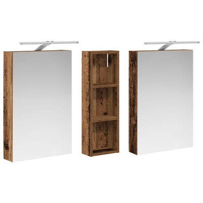 Bathroom Cabinet Set 3 pcs 100 x 10.5 x 60.5 cm Engineered wood