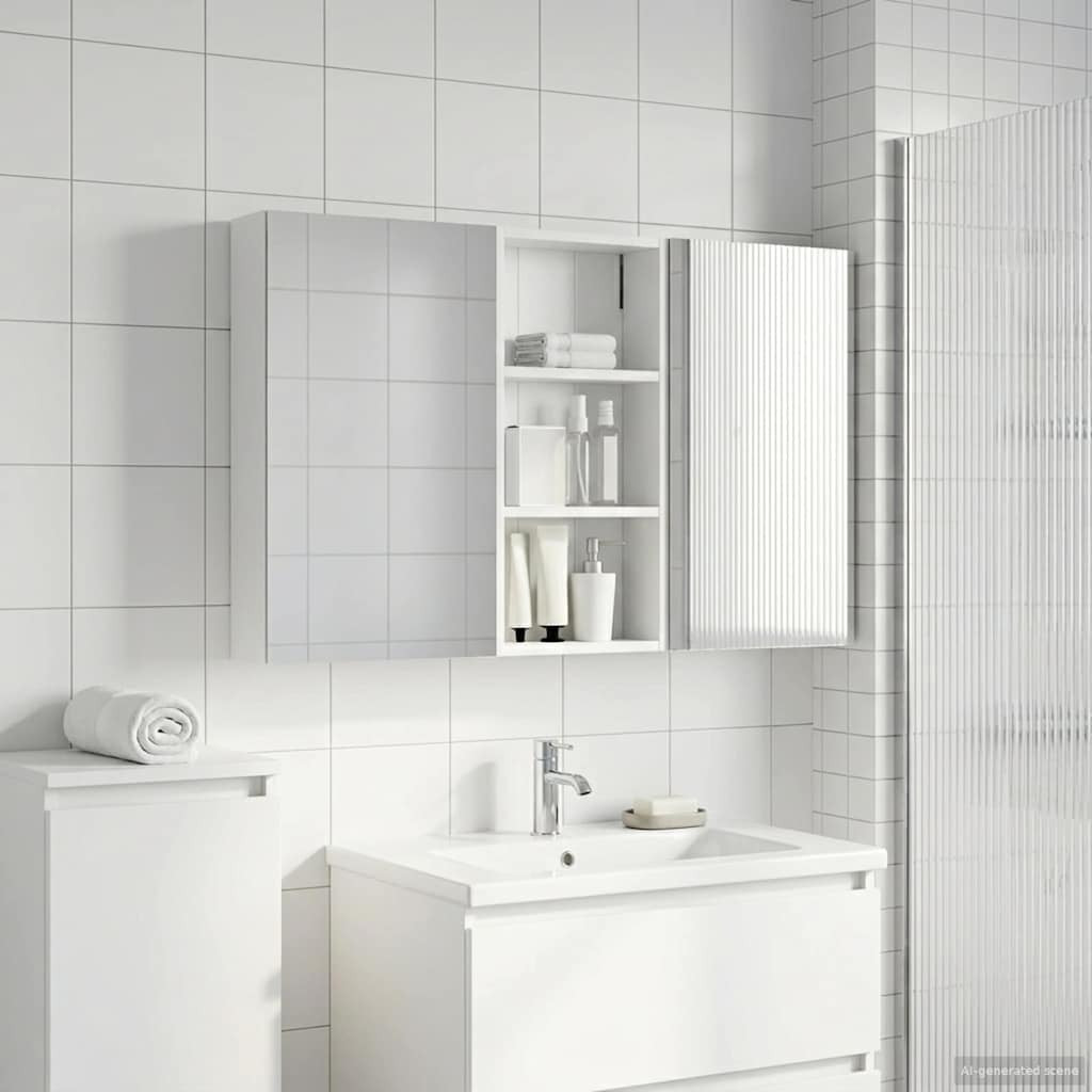 Bathroom Cabinet Set 3 pcs 110 x 10.5 x 60.5 cm Engineered wood
