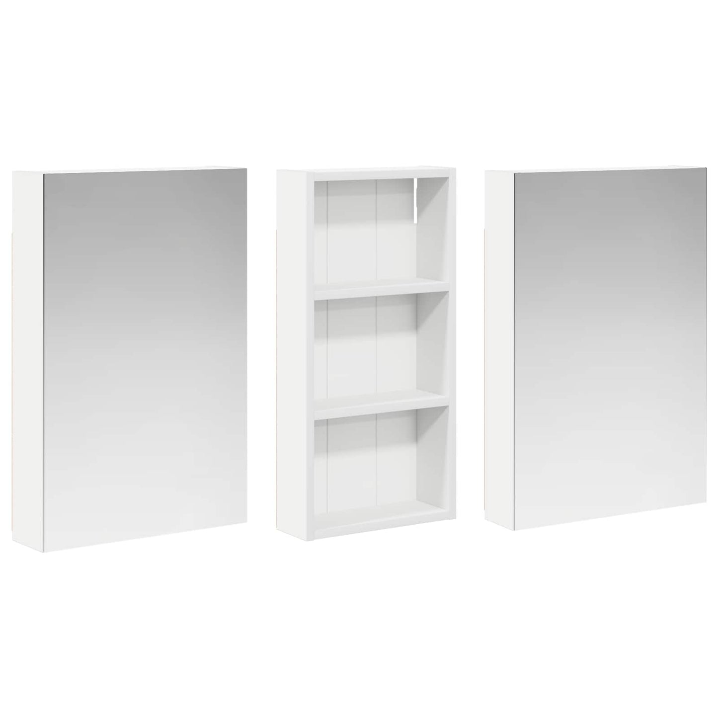Bathroom Cabinet Set 3 pcs 110 x 10.5 x 60.5 cm Engineered wood