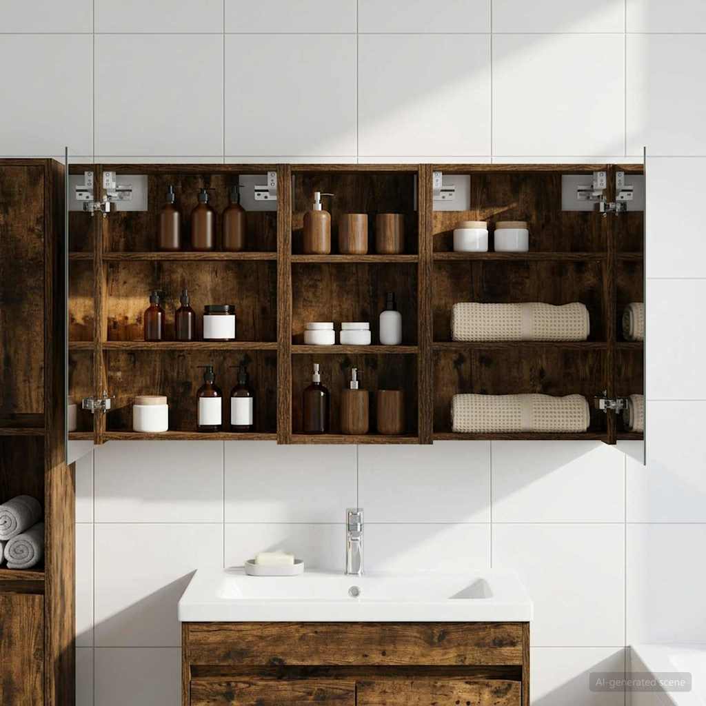 Bathroom Cabinet Set 3 pcs 110 x 10.5 x 60.5 cm Engineered wood
