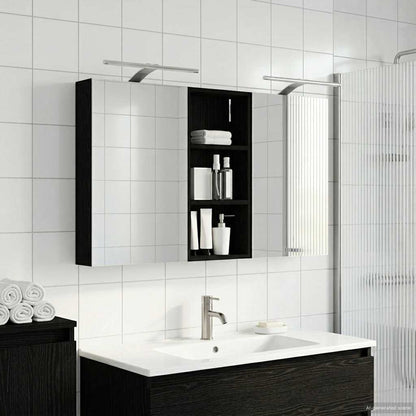 Bathroom Cabinet Set 3 pcs 110 x 10.5 x 60.5 cm Engineered wood