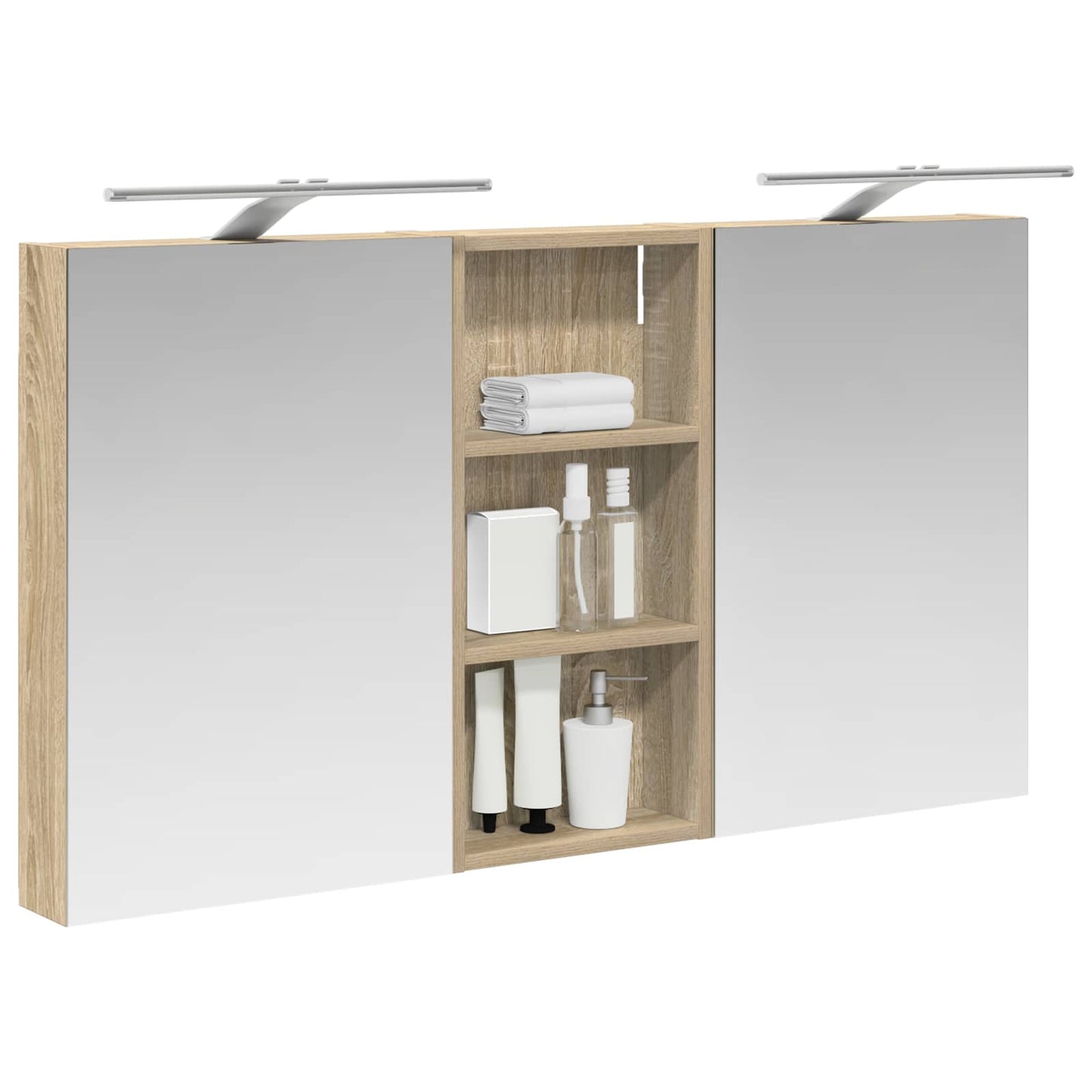 Bathroom Cabinet Set 3 pcs 110 x 10.5 x 60.5 cm Engineered wood