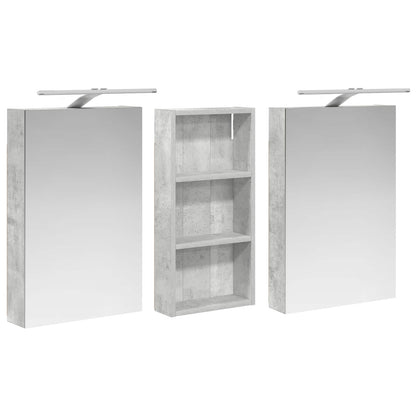 Bathroom Cabinet Set 3 pcs 110 x 10.5 x 60.5 cm Engineered wood
