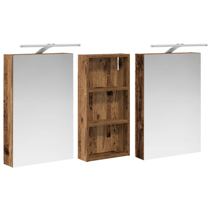 Bathroom Cabinet Set 3 pcs 110 x 10.5 x 60.5 cm Engineered wood