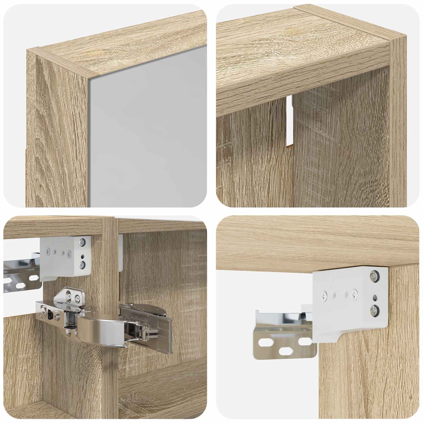 Bathroom Cabinet Set 3 pcs 120 x 10.5 x 60.5 cm Engineered wood