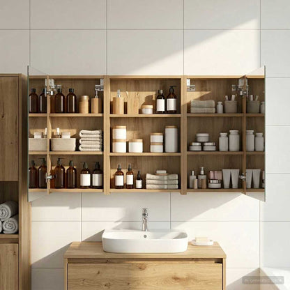 Bathroom Cabinet Set 3 pcs 120 x 10.5 x 60.5 cm Engineered wood