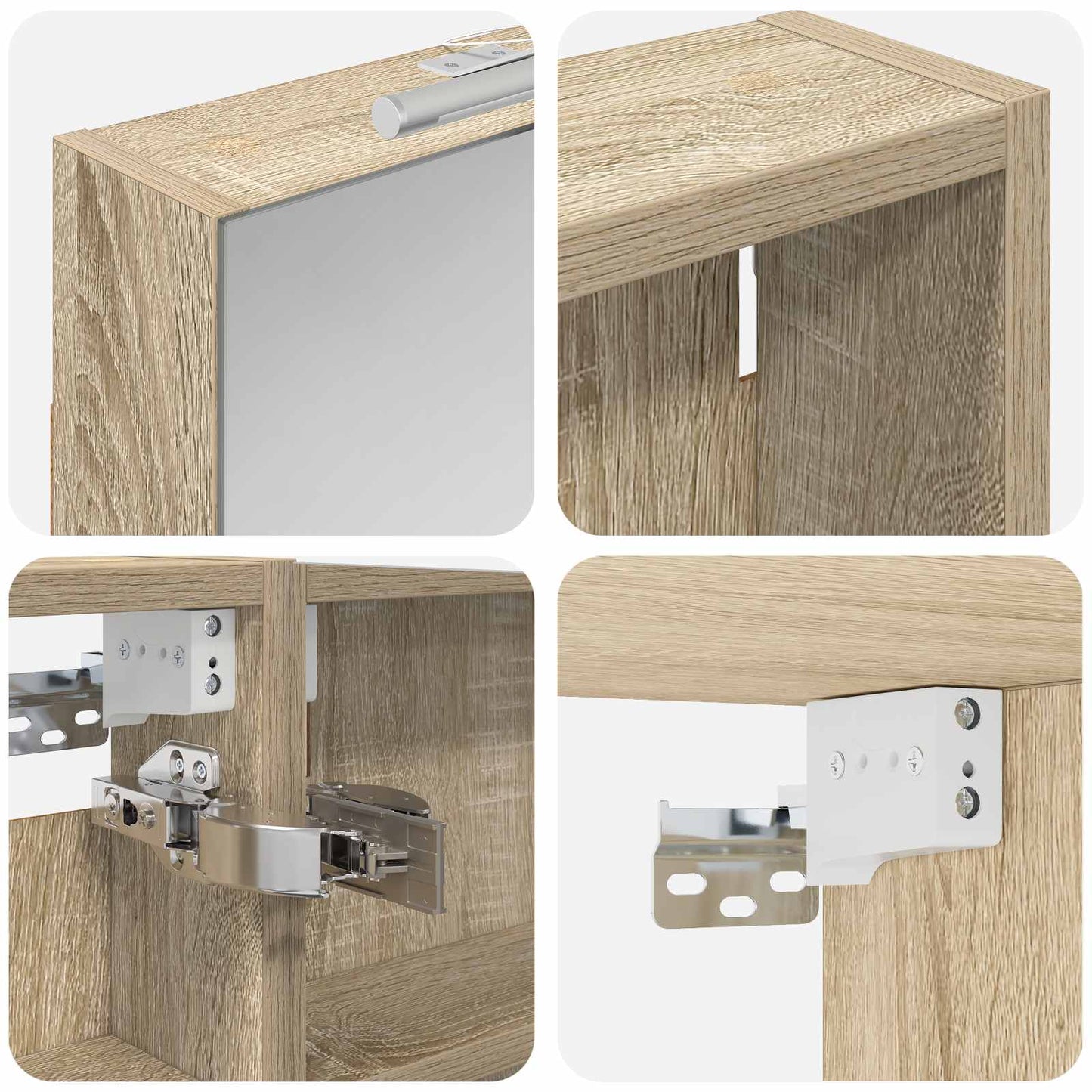 Bathroom Cabinet Set 3 pcs 120 x 10.5 x 60.5 cm Engineered wood