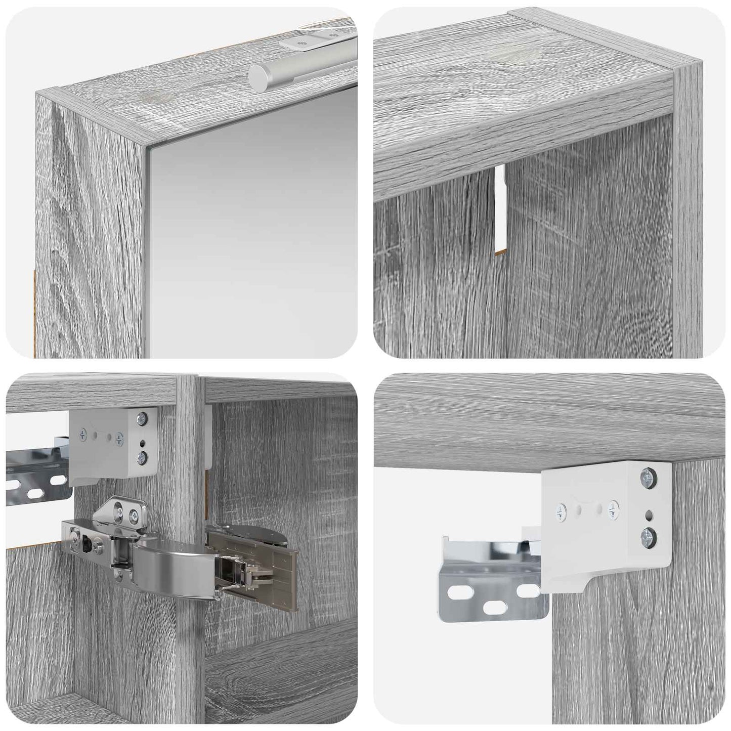 Bathroom Cabinet Set 3 pcs 120 x 10.5 x 60.5 cm Engineered wood