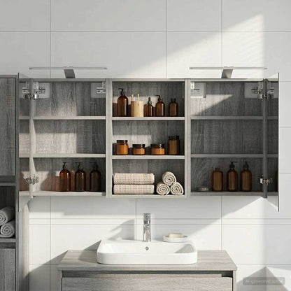 Bathroom Cabinet Set 3 pcs 120 x 10.5 x 60.5 cm Engineered wood