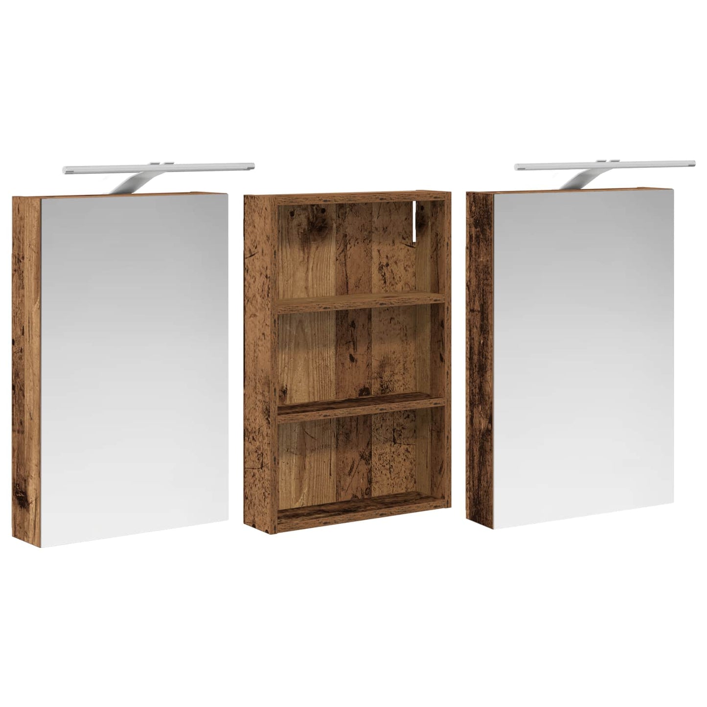 Bathroom Cabinet Set 3 pcs 120 x 10.5 x 60.5 cm Engineered wood