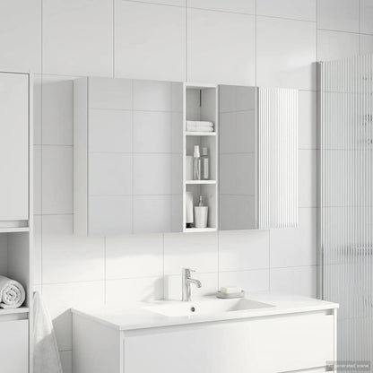 Bathroom Cabinet Set 3 pcs 120 x 14.5 x 70 cm Engineered wood