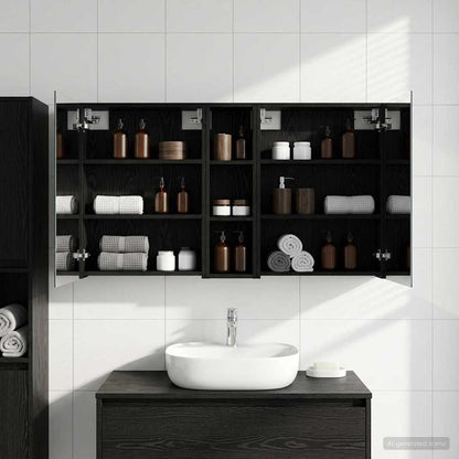 Bathroom Cabinet Set 3 pcs 120 x 14.5 x 70 cm Engineered wood