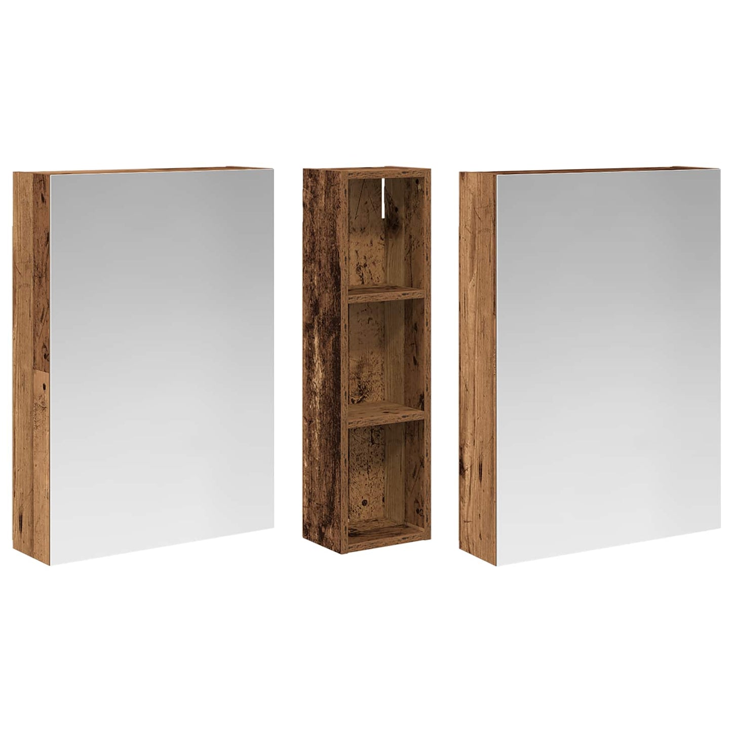 Bathroom Cabinet Set 3 pcs 120 x 14.5 x 70 cm Engineered wood
