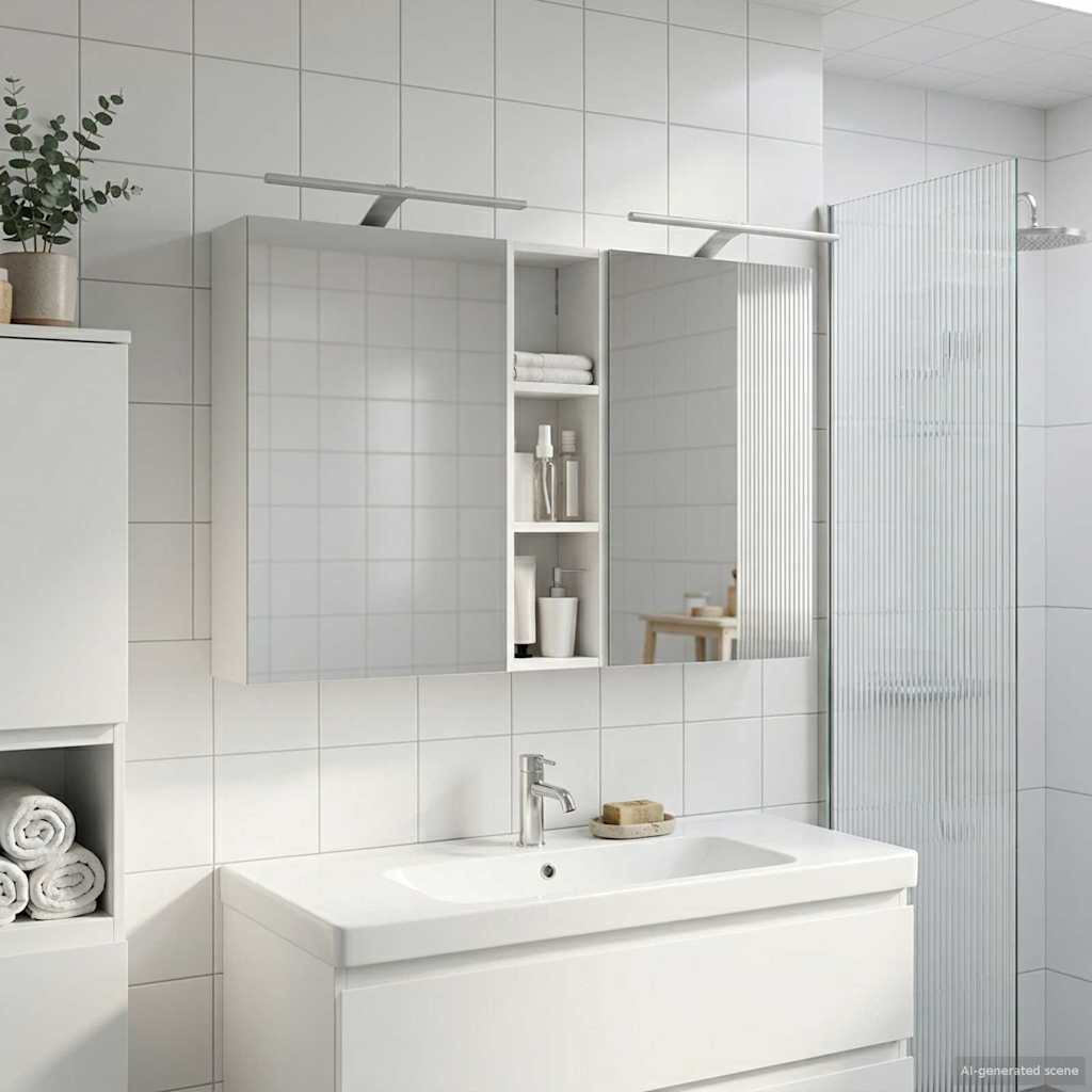 Bathroom Cabinet Set 3 pcs 120 x 14.5 x 70 cm Engineered wood