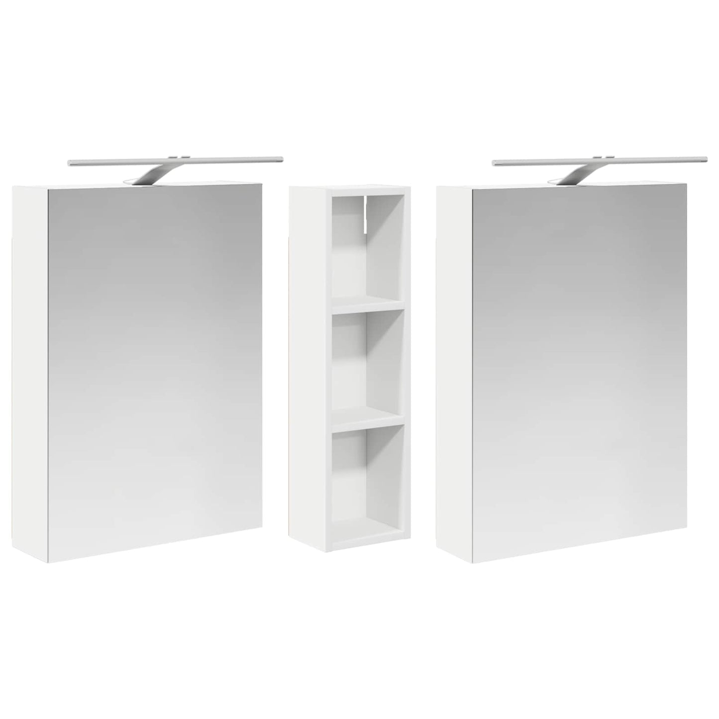 Bathroom Cabinet Set 3 pcs 120 x 14.5 x 70 cm Engineered wood