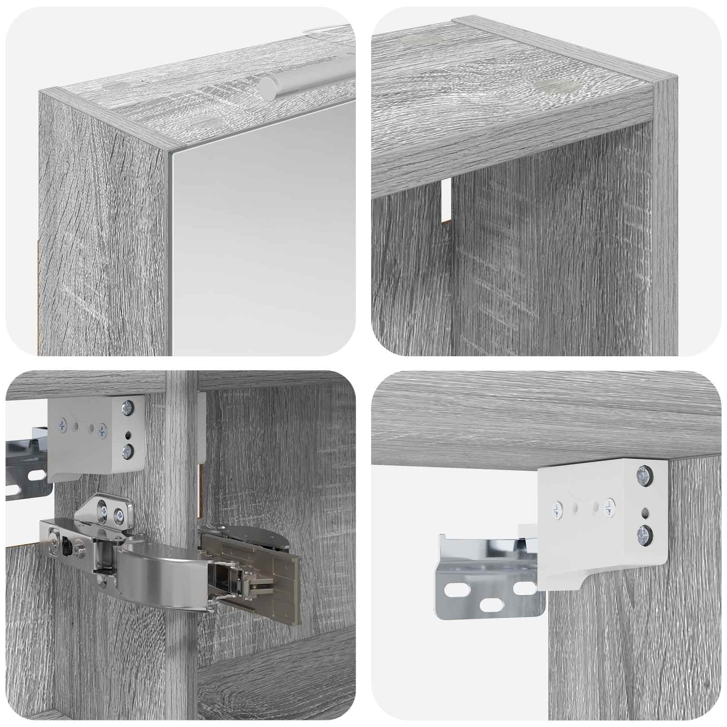 Bathroom Cabinet Set 3 pcs 120 x 14.5 x 70 cm Engineered wood