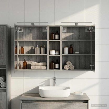 Bathroom Cabinet Set 3 pcs 120 x 14.5 x 70 cm Engineered wood