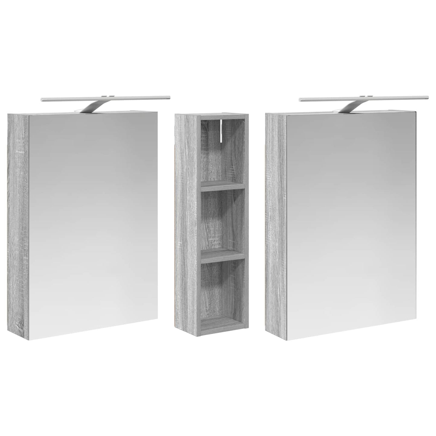 Bathroom Cabinet Set 3 pcs 120 x 14.5 x 70 cm Engineered wood