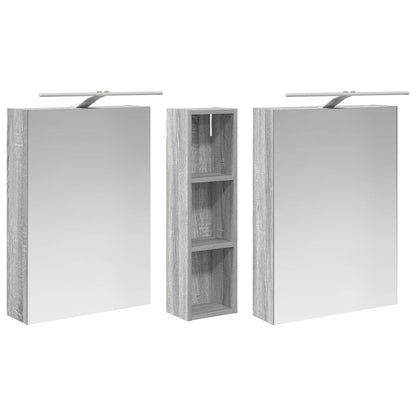 Bathroom Cabinet Set 3 pcs 120 x 14.5 x 70 cm Engineered wood