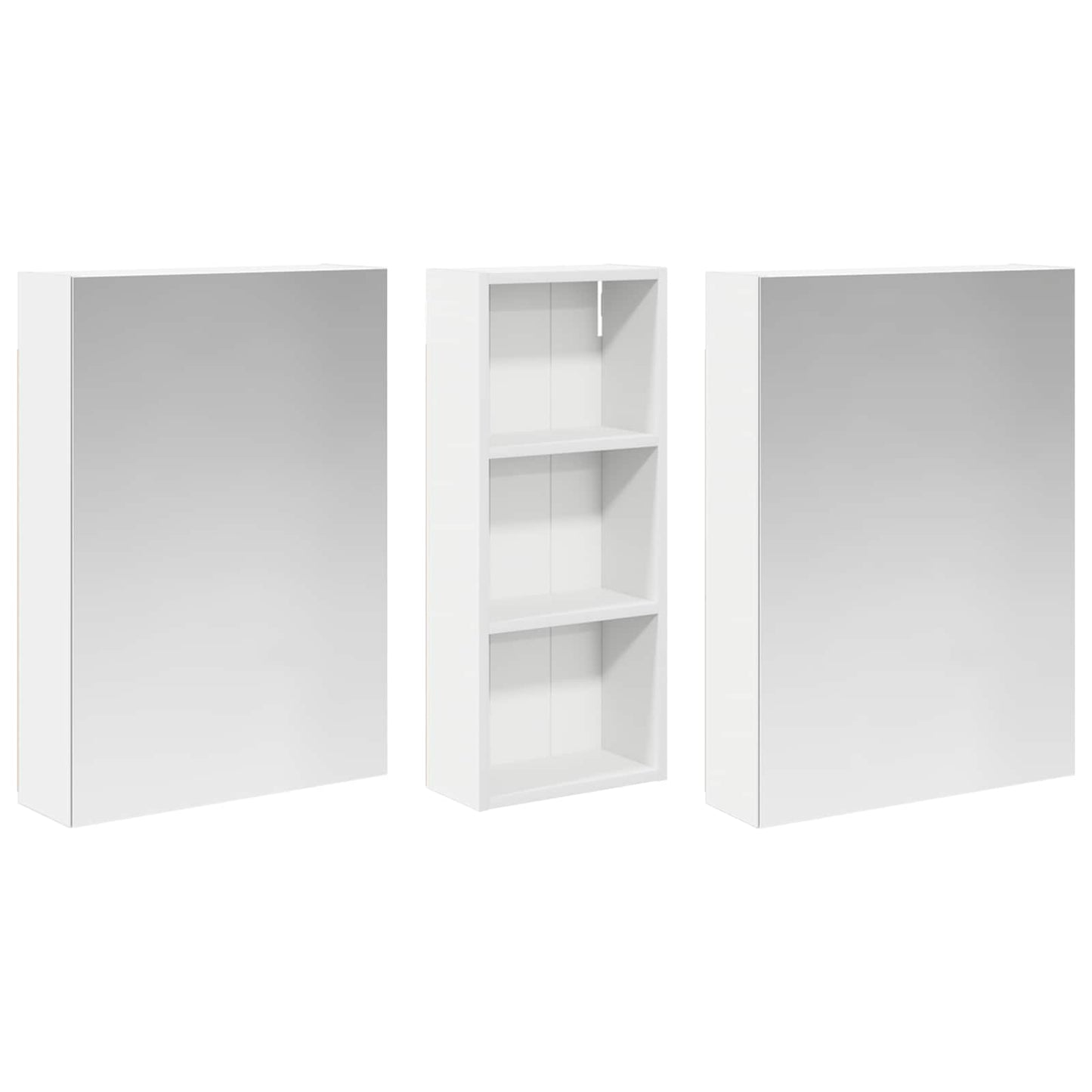 Bathroom Cabinet Set 3 pcs 130 x 14.5 x 70 cm Engineered wood
