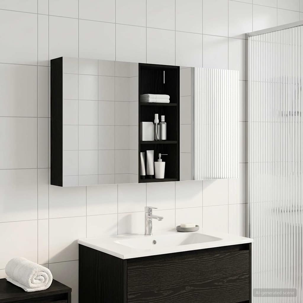 Bathroom Cabinet Set 3 pcs 130 x 14.5 x 70 cm Engineered wood