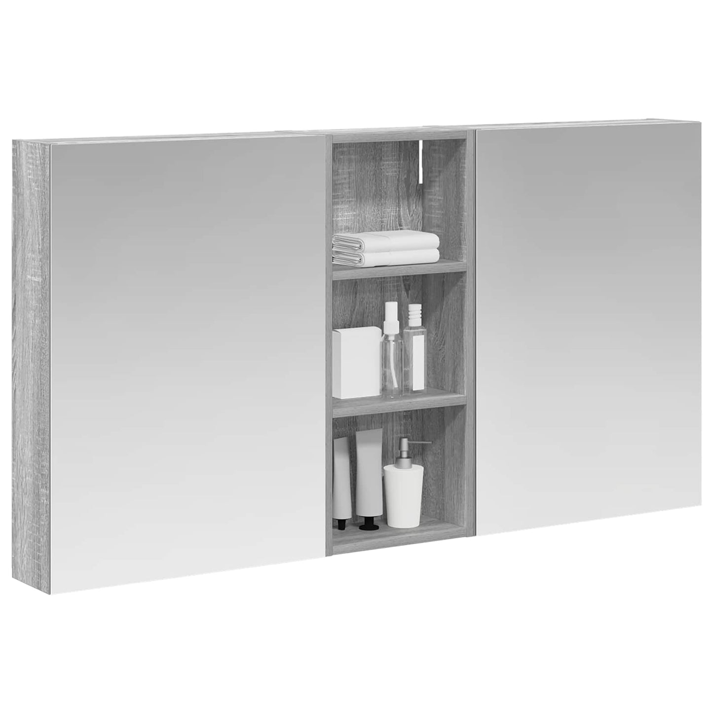 Bathroom Cabinet Set 3 pcs 130 x 14.5 x 70 cm Engineered wood