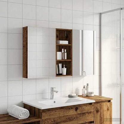 Bathroom Cabinet Set 3 pcs 130 x 14.5 x 70 cm Engineered wood
